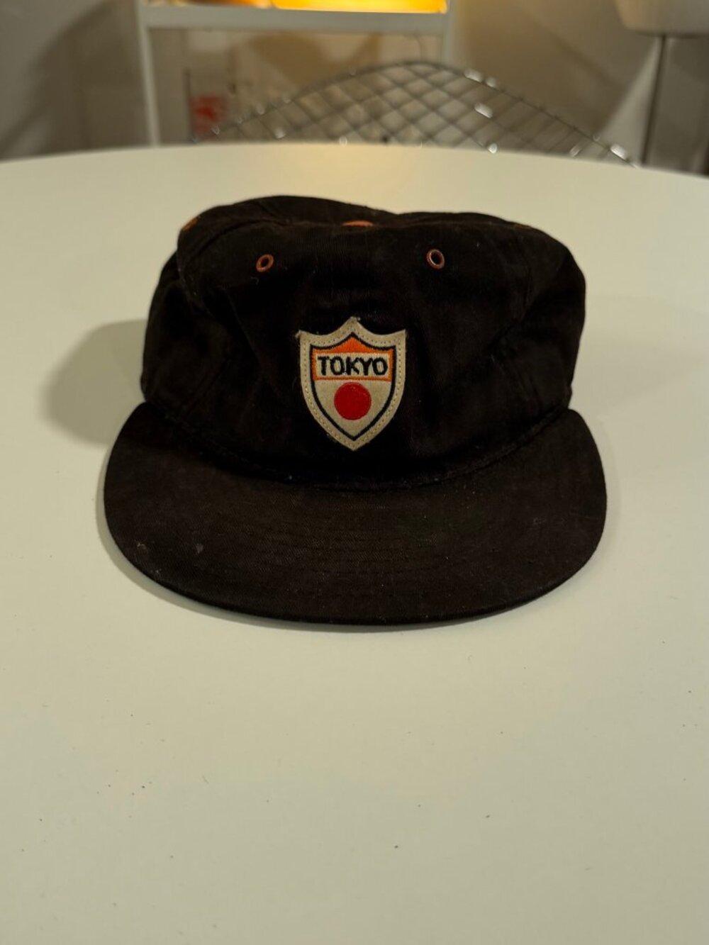 Ebbets Field Flannels Tokyo Patch 4-Panel Cap Black — Made in USA